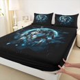 thumbnail image 3 of Castle Fairy Animal Wolf Bed Sheets for Teenagers,Bohemian Dreamcatcher King Sheets, 3 of 7
