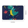thumbnail image 3 of Fotbe Extra Durable Door Mat - Dirt Trapping Outdoor Welcome Mats - Non-Slip Outdoor Door Mats - Low Profile Front Door Mat - Indoor (16" x 24", Dinosau Space Explorer ), 3 of 9