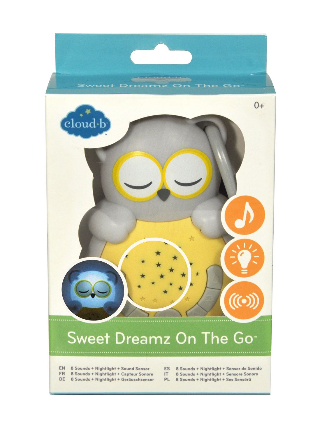 Cloud B : Sweet dreams on the go 8 sounds+nightlight owl