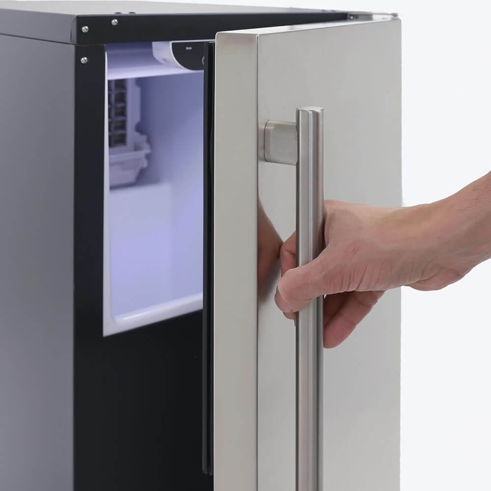 Maxximum MAXGIM15SS 15 inch Undercounter Freestanding Cube Ice Machine - Stainless