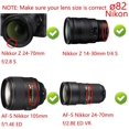 thumbnail image 4 of [Lot de 2] Capuchon d'Objectif de Caméra pour Canon EOS R5 R6 RP avec Objectif RF 24-70mm RF 15-35mm, pour Nikon Z50 Z6II avec Nikkor Z 24-70mm, 4 of 5