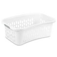 thumbnail image 3 of Sterilite HipHold Laundry Basket, 1.5 Bushel Plastic Clothes Hamper, White, 6 Pack, 3 of 8