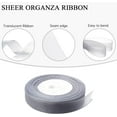 thumbnail image 5 of Namzi 3/4 inch Green Sheer Organza Ribbon 50 Yards Chiffon Ribbon for Gift Wrapping Mother's Day Wedding Flower Bouquet Crafts（Gray）, 5 of 5