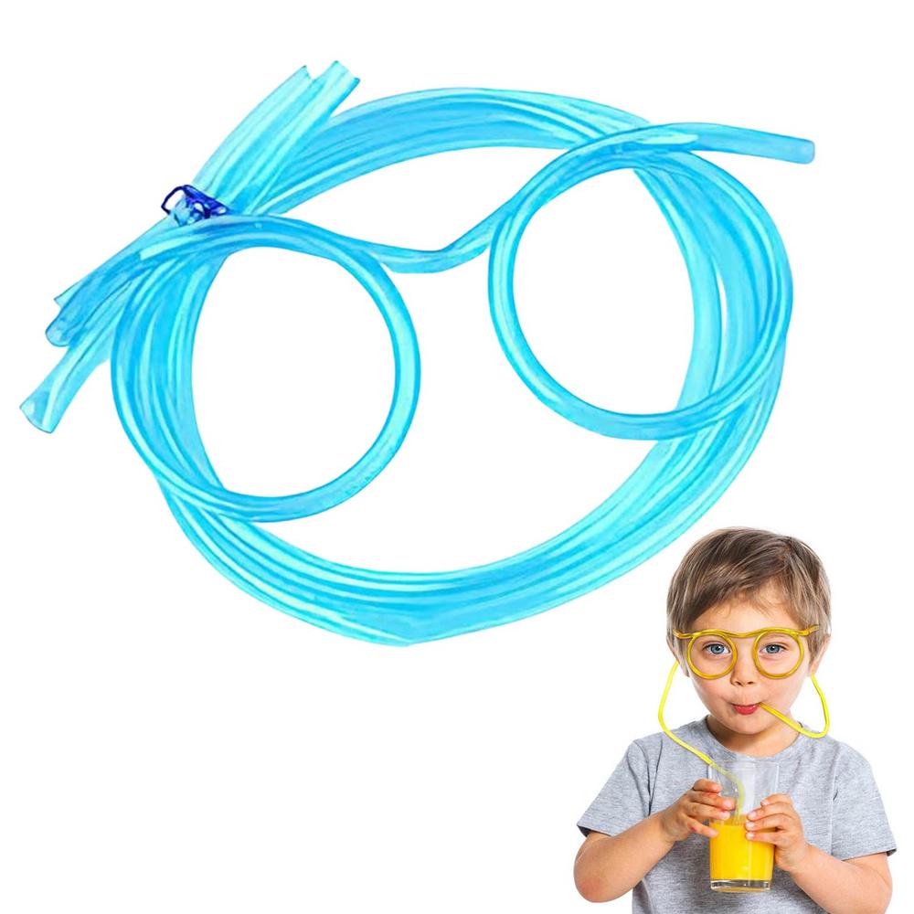 Fovolat Silly Straw Glasses Crazy Reusable Straw Glasses Fun Loop