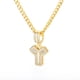 thumbnail image 1 of Collar con letras iniciales de Bling Savage para mujer, colgante de acero inoxidable 26 AZ, collar de cadena de hielo brillante, joyería de Hip Hop para hombres Tan Jianjun  unisex, 1 of 2