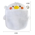 thumbnail image 2 of Toy Storage Bag See-through Mesh Cartoon Animal Print Large Capacity Great Suction Quick Drying Baby Bath Toy Organizer Shower Caddy Hanging Holder-White, 2 of 8