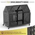 thumbnail image 6 of 52 Inch Heavy Duty Dog Crate Extra Large Dog Cage, Indestructible XXL Dog Crate Kennel with Open Roof Top, Trays and Wheels, Escape-Proof for High Anxiety Giant Dogs, 6 of 9