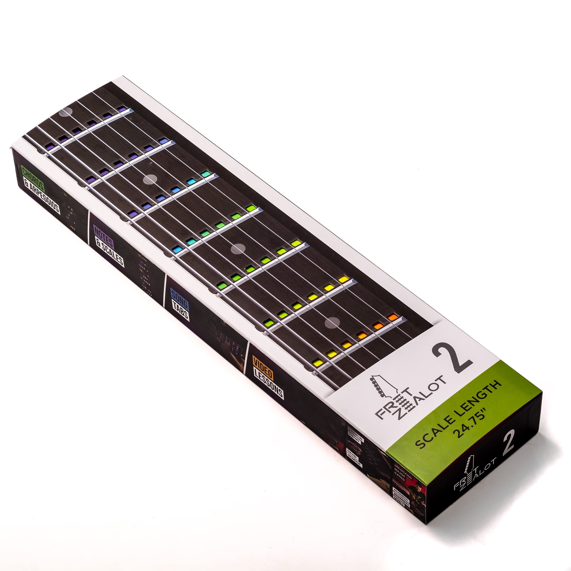 Fret Zealot 2 | LED Fretboard System for Learning Guitar | Songs, Courses, Chords, Scales | Android, iOS, Web (24.75" Scale Length)