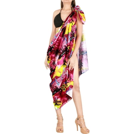 HAPPY BAY Women s Bikini Skirt Beachwear Sarong Coverups Swimsuit Swim Cover up Summer Wraps Swimwear Beach Wrap Skirts for Women One Size Plus Pink_V653
