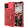 thumbnail image 7 of Feishell for iPhone 12 Case, iPhone 12 Pro Case Wallet, ID&Credit Card Holder Slots Pockets Wallet Back Cover Stand Flip Folio Leather Magnetic Absorption Cover For iPhone 12/12 Pro 6.1", red, 7 of 7