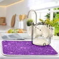 thumbnail image 5 of GZHJMY Purple Glitter Texture (6) Dish Drying Mat for Kitchen Counter,Super Quick Absorbent Composite Sponge Dish Drying Pad,Heat Resistant Non-Slip Rack Tableware Mat (16x18Inch)for Dishes Coffee M, 5 of 7