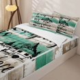 thumbnail image 3 of Erosebridal Happy Camping Themed Zipper Twin Comforter Sets with Fitted Sheet and 2 Pillowcases, Retro Farmhouse Zipper Bedding Set, 3 of 7