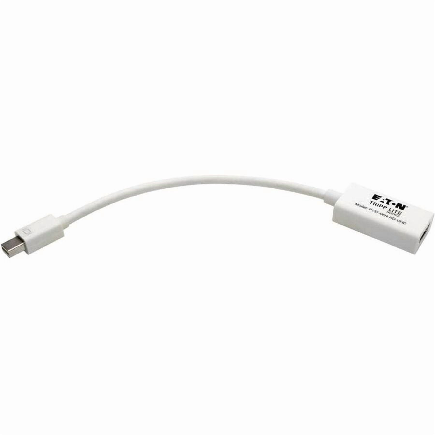 Tripp Lite Keyspan Mini DisplayPort to UHD HDMI Active Cable Adapter, MDP 1.2, Converter for MDP to HDMI (M/F), 4Kx2K, 6-in. (P137-06N-HD-UHD)