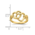 thumbnail image 3 of 14K Yellow Gold Interlocked Heart Promise Ring, 3 of 4