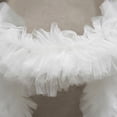 thumbnail image 5 of Detachable Tulle Boa Shawl, White Bridal Ruffle Cape, 11.81x78.74inch, 5 of 7