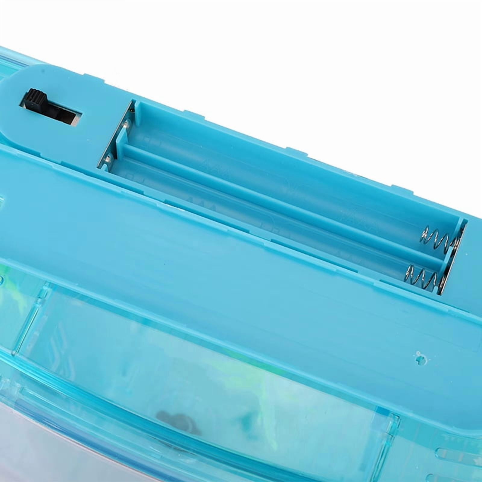 Mini Breeding Fish Tank Aquarium Fish Tank LED Acrylic Three Divisions Breeding Isolation Box for Small Fishes Blue
