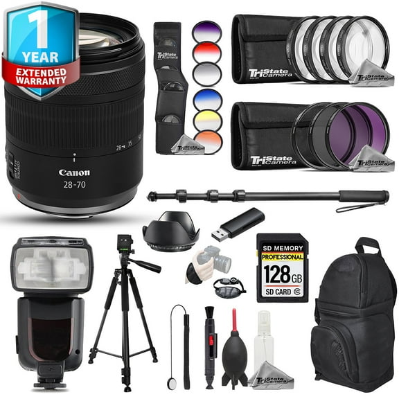 Canon RF 28-70mm f/2.8 IS STM Lens - 26pc Ultimate Accessory Kit 1Yr Warranty