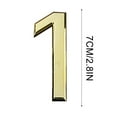 thumbnail image 2 of House Numbers under $5! Xqxayjr 3 Inch Gold Modern House Numbers, Self-Adhesive Metal Door Address Plaque for Mailbox Street, Outdoor Indoor Sign Easy Install, 2 of 2