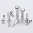 thumbnail image 5 of Uxcell 50 Pack Brazier Head Solid Aluminum Rivets, M4 Dia x 12mm Length Round Head Aluminum Boat Rivets for Repairing Boats, Machinery, Aircraft, Automobile Industry, 5 of 7