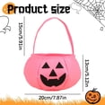 thumbnail image 3 of Pgeraug Halloween Pumpkin Bucket , Candy Bags , Fluorescent Pumpkin Non-Woven Reusable Trick-Or-Treat Tote for Ki-ds, Pink, 3 of 6