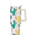 thumbnail image 2 of Cactus 40 Oz Tumbler with Handle Lid and Straw, Stainless Steel Double Walled Vacuum Insulated Cup, Cute Anniversary Wedding Birthday Gifts Tumbler for Women Men Friends Outdoor Indoor, 2 of 7