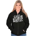 thumbnail image 4 of Cast Spells Not Dice Dragon Gamer Unisex Fleece Graphic Zip Up Hoodie Brisco Brands 2X, 4 of 5