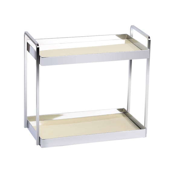Estante de almacenamiento de cocina acrílico de 2 niveles Inteprter Blanco