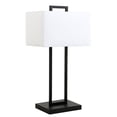 thumbnail image 1 of Henn&Hart 14" Blackened Bronze Metal/Fabric Table Lamp, 1 of 8