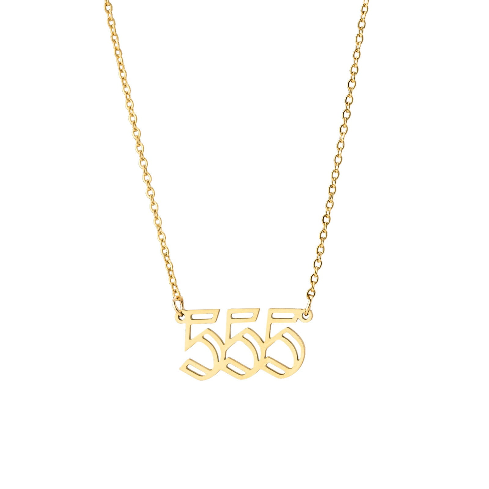 Daisyyozoid Wholesale 1PCS Angel Number Necklace Pendant Golden