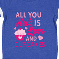 thumbnail image 4 of Inktastic Valentines Day All you Need is Love and Cupcakes Boys or Girls Baby Bodysuit, 4 of 5
