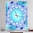 thumbnail image 2 of Designart 'Turquoise Wavy Curves and Circles' Modern wall clock, 2 of 3