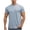 Light Blue, variant on Cmfcve Round Neck T-shirts for Men Short Sleeve Breathable Sports T-shirt Stretch Fitness Blouses Shirts