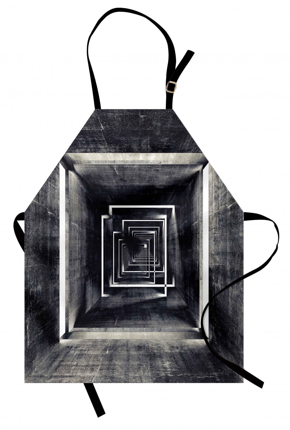 Dark Grey Apron Architecture Perspective Tunnel Interior Grungy