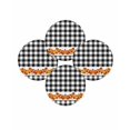 thumbnail image 7 of 15 Inch Round Placemats Set of 4, Fall Non Slip Heat Insulation PP Table Mats, Thanksgiving Orange Pumpkin Maple Leaves Checkered Washable Place Mats for Kitchen Dining Party Table Decor, 7 of 7