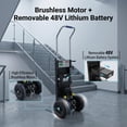 thumbnail image 4 of Stair Climbing Electric Hand Truck, 600lbs Rated Load Heavy Duty Dolly with Long-Lasting 48V Lithium Battery, Metal Frame Cart for Moving Furniture Cargo Boxes, 4 of 9