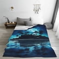 thumbnail image 5 of Sikiie Hawaiian Beach Pirate Moon Ultra-Soft Micro flannel Blanket Luxury All Seasons Warm Blanket for Bedding Sofa and Travel (4 sizes)-60"x50", 5 of 7
