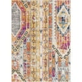 thumbnail image 7 of 2â€™ x 15â€™ Gold and Ivory Distressed Tribal Runner Rug, 7 of 7