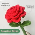 thumbnail image 5 of Handmade Crochet Rose, 18" Tall & 6.7" Wide Knitted Flower Decor, Romantic Gift for Her, Him & Self-Care, Durable Yarn Decoration$$Home Decor, Kitchen, & Other, 5 of 7
