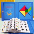thumbnail image 2 of Magnetic Wooden Tangram Block Puzzle Game For Kids Activities-NEW &, 2 of 8
