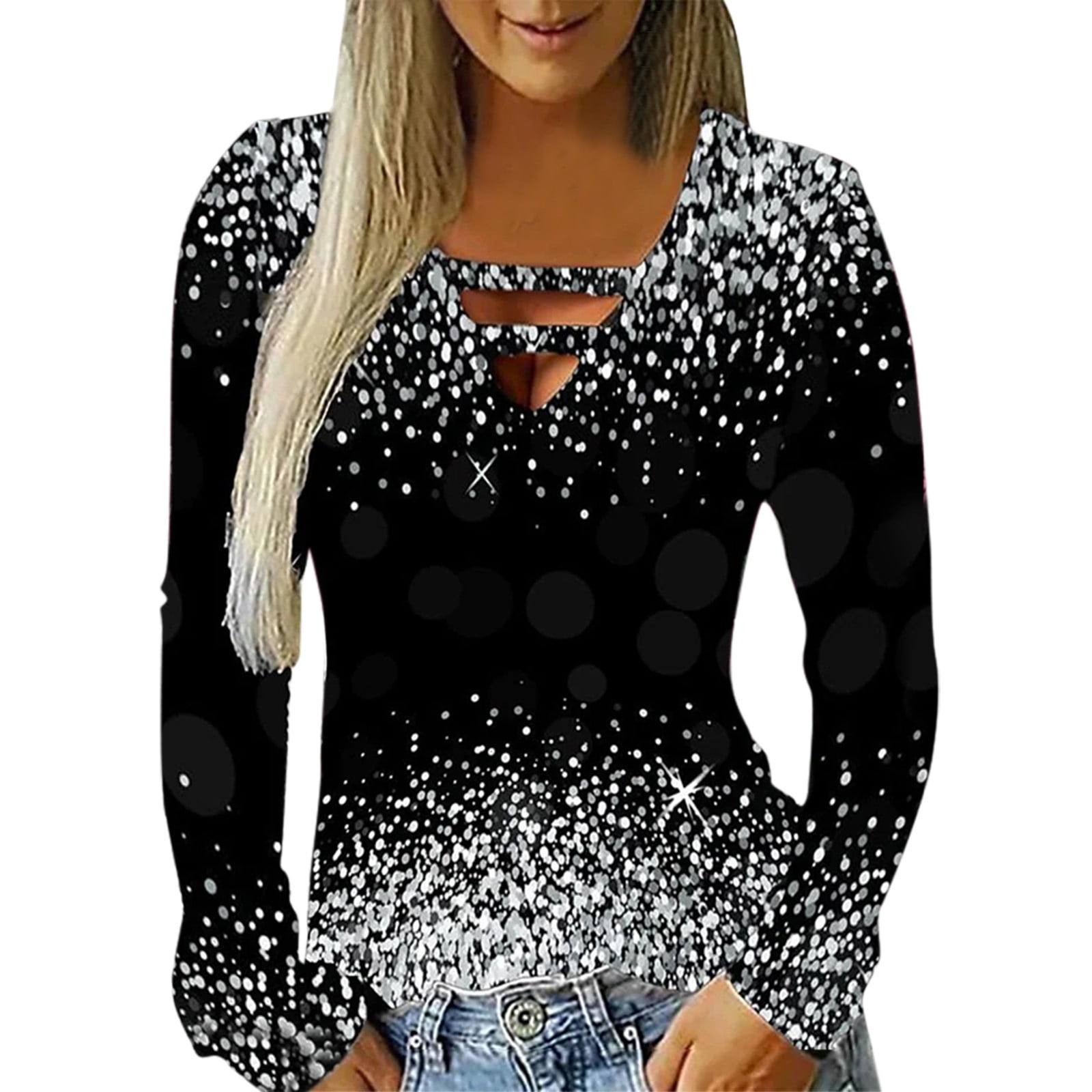 Women's Long Sleeve Ruched Blouse - Slimming Fitted T-Shirt Top, Casual & Dressy