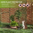thumbnail image 4 of Outsunny 4'x4' Crop Cage | Plant Protection Tent with Zippered Doors for Garden, Backyard | Forest Green | Steel Frame, 4 of 5