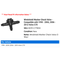 thumbnail image 2 of Windshield Washer Check Valve - Compatible with 1998 - 2004, 2006 - 2013 Volvo C70 1999 2000 2001 2002 2003 2007 2008 2009 2010 2011 2012, 2 of 2