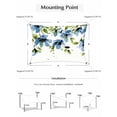 thumbnail image 6 of Spring Florals Sun Shade Sail 14' x 18', Watercolor Blue Black Floral Green Leaf Beige Background Rectangle Outdoor Sunshade Canopy, Waterproof UV Block Patio Covers for Garden Yard Beach, 6 of 9