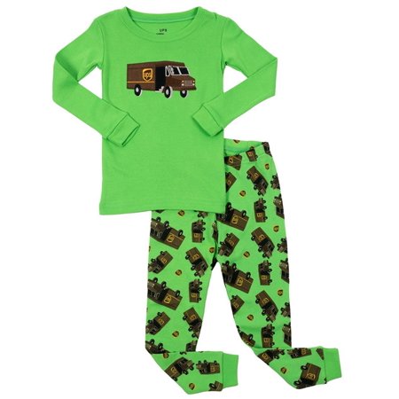 Green Christmas Pajama - Leveret Boys UPS 2 Piece Pajama Set 100% Cotton Green 3 Toddler