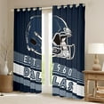 thumbnail image 2 of Erosebridal American Football Helmet Curtains for Living Room,Dallas City BlackoutCurtains Set of 2 (38x45),Sports Theme Curtains and Drapes (38x45),Luxury Living Room Decor, 2 of 7