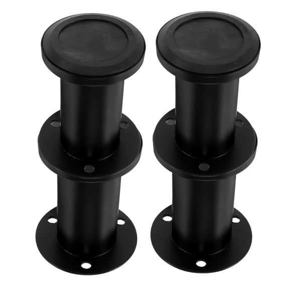 FRCOLOR Adjustable Height Bed Support Legs for Heavy Duty Furniture Made of Steel Black Pieces