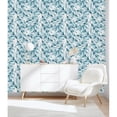 thumbnail image 2 of Blue Leaves Wallpaper Peel-and-Stick - 25"W x 125"H, 2 of 3