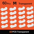 thumbnail image 1 of 40/60Pcs Acrylic Cable Organizer Clips Wire Winder Holder Reusable Cable Manager Management Powerful Adhesive Hooks 60 M Transparent, 1 of 6