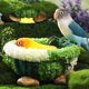 thumbnail image 4 of Cama Para Loros Cómoda Y Suave De Felpa Coralina Para Que Los Pájaros Duerman Colgada Jaula Verde, 4 of 5