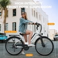 thumbnail image 2 of YareYi Roamer ST 26" Electric Bike for Adults, Step-Through Commuter E Bike, 500W Rated Motor, 28 MPH, 48V 11Ah Removable Battery, 62-Mile Range, City Cruiser Ebike, White, 2 of 8